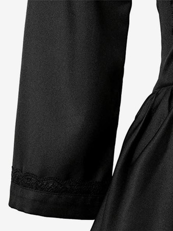 Gothic Victorina Lolita Dresses Ruffles Black Queen Masquerade Dress