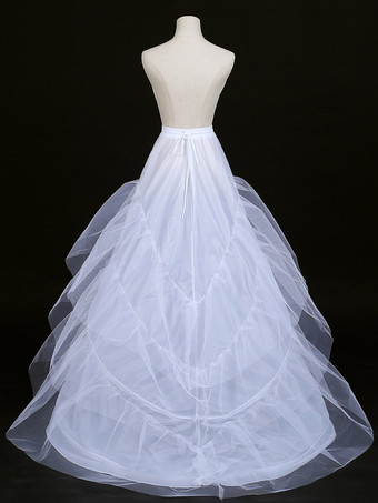 ホワイト クラシックロリータペチコートポリエステルティアードゴシックロリータペチコート女性の白ロリータアンダースカート