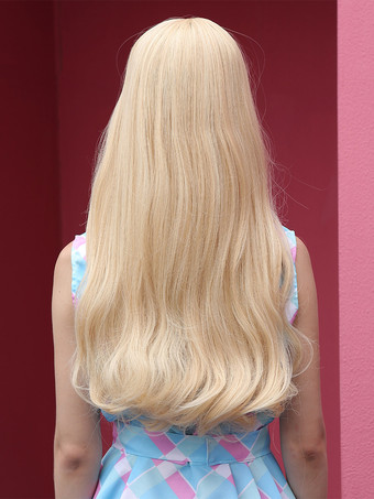 ロングウィッグ ベージュ カーリー レーヨン ウエスタンスタイル レイヤード 合成ウィッグ 女性用