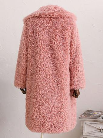 Cappotti invernali oversize con colletto in pelliccia sintetica bianca per  donna - Milanoo.com