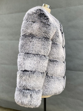 フェイクファーショートコート 冬 エコフレンドリー ファージャケット レディース 2025