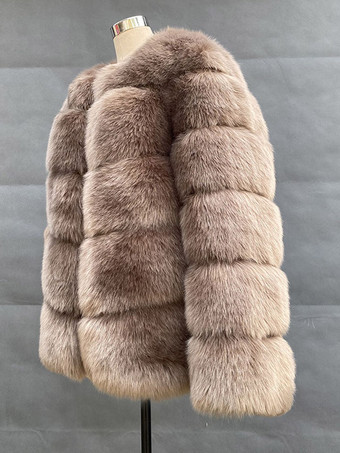 フェイクファーショートコート 冬 エコフレンドリー ファージャケット レディース 2025