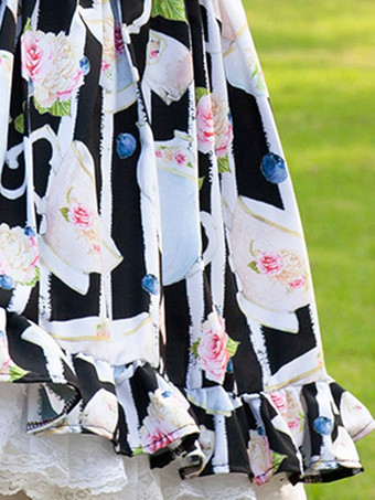 アイドル服ロリータスカートカードキャプターさくらイメージ通りフリル花柄ロリータスカート