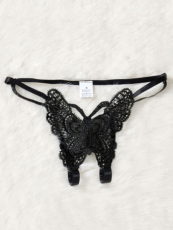 ランジェリー パンティー ホワイト ポリエステル リボン 日常 カジュアル クロッチレス セクシー 成人用