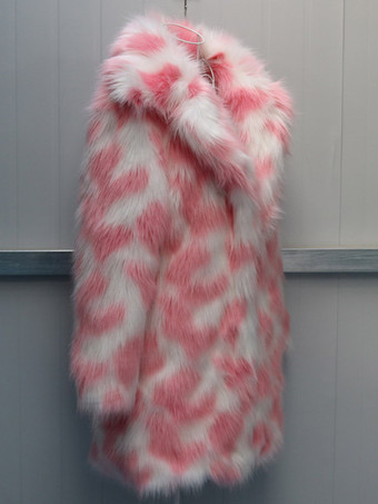 ラペル付きフェイクファーコート ツーワンロング冬用ジャケット レディース 2026