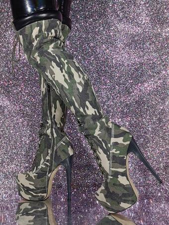 Camouflage hot sale stiletto boots