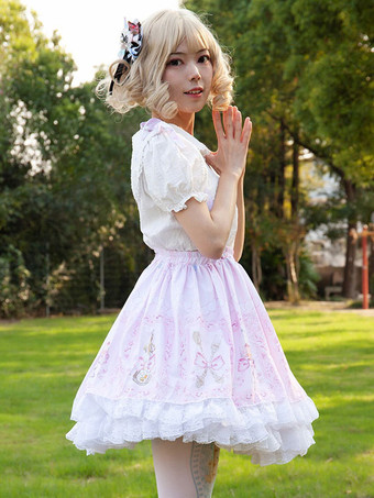 原宿ファッションロリータSKカードキャプターさくら花柄イメージフリルロリータスカート