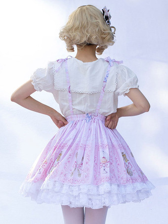 原宿ファッションロリータSKカードキャプターさくら花柄イメージフリルロリータスカート