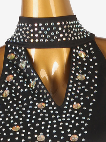 ラテン ダンス ドレス ブラック レディース ライクラスパンデックス ドレス ダンスウェア