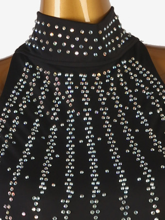 社交ダンス衣装 パープル レディース ライクラスパンデックス ドレス ダンスウェア