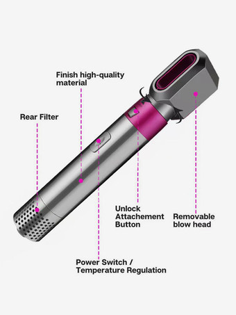 5 で 1 プロのヘアドライヤーブラシカーリングセットマイナスイオンヘアカーラーすべてのヘアスタイルスタイリングツール家庭用ヘアドライヤー