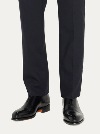 Herren-Schuhe mit runder Zehenpartie und Schnürung für Kleid  Abschlussball  Party und Hochzeit