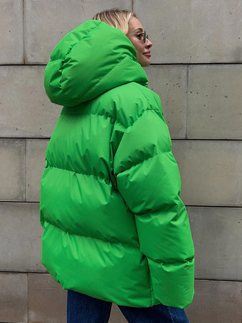 コットン パファー ジャケット フード付き 冬用 キルティング ゆったり アウター レディース 2026