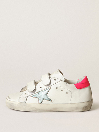 Zapatillas blancas para niños Zapatos de skate con punta redonda unisex