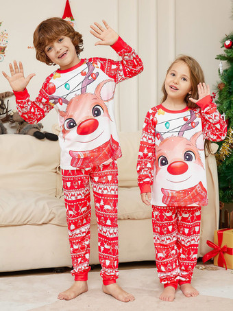 マッチングファミリークリスマスパジャマ 子供用 大人用 クリスマスパターン ホームウェア