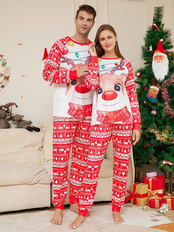 マッチングファミリークリスマスパジャマ 子供用 大人用 クリスマスパターン ホームウェア