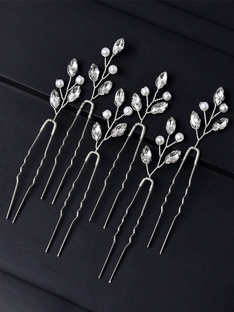 シルバー ヘッドピース ウェディング ブライダル ヘアアクセサリー