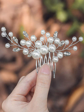 シルバー ウェディング ヘッドピース ブライダル ヘアアクセサリー