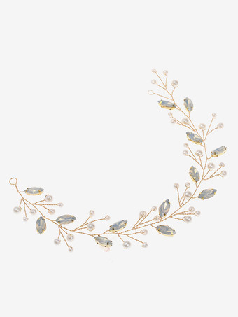 アイボリー 花嫁のための結婚式のかぶとヘアアクセサリー