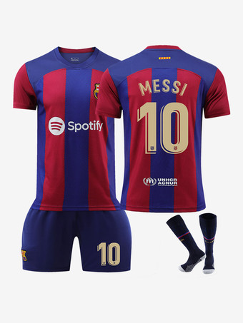 3 Pieces No.10 MESSI Home Jersey 23/24 Sets For Adults and Kids