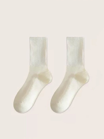 アイボリー 女性の靴下ワームソックス