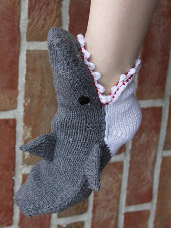 グレイレディース かわいい靴下 アニマルシェイプ ニットソックス