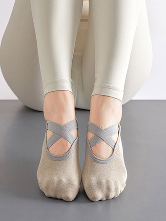 ライト アプリコット女性用ヨガソックスシューズアクセサリー