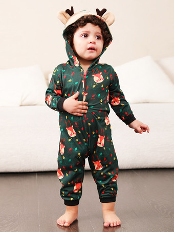 Passender Familien-Weihnachtspyjama-Jumpsuit mit Weihnachtsmuster für Erwachsene und Kinder
