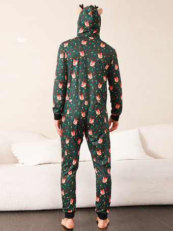 Passender Familien-Weihnachtspyjama-Jumpsuit mit Weihnachtsmuster für Erwachsene und Kinder
