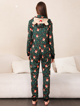 Passender Familien-Weihnachtspyjama-Jumpsuit mit Weihnachtsmuster für Erwachsene und Kinder