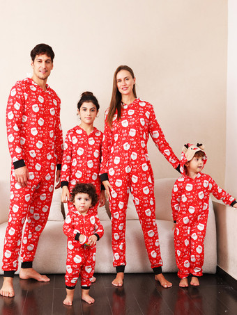 Family Christmas Pajamas Baby's Adult's Christmas Pattern Jumpsuit