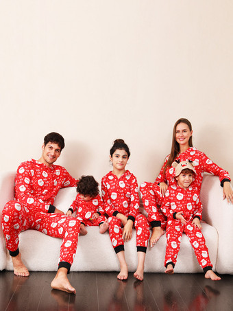 Family Christmas Pajamas Baby's Adult's Christmas Pattern Jumpsuit