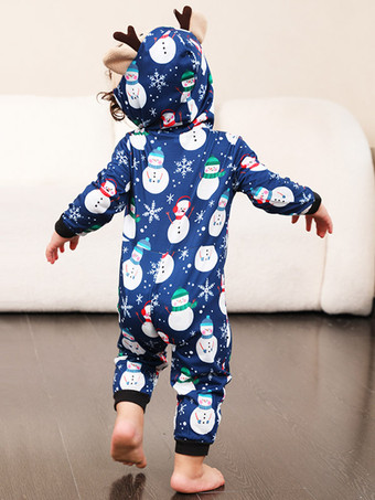 クリスマスお揃いのファミリーパジャマ フード付き 赤ちゃん用 大人用 ジャンプスーツ