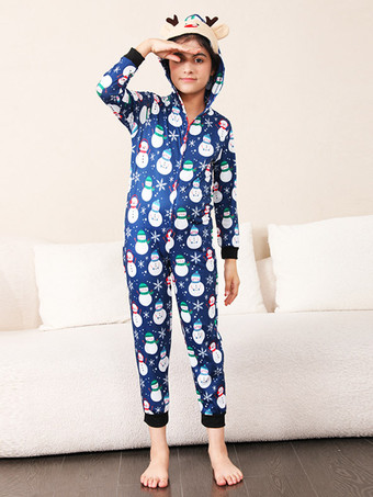 クリスマスお揃いのファミリーパジャマ フード付き 赤ちゃん用 大人用 ジャンプスーツ