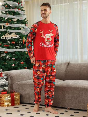 Christmas Matching Family Pajamas Baby's Adult's Two Pieces Set In Red