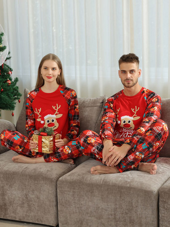 Christmas Matching Family Pajamas Baby's Adult's Two Pieces Set In Red