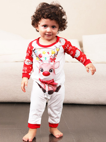 Conjuntos de dos piezas para niños y adultos con pijamas con estampado navideño familiar a juego