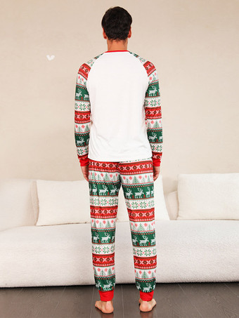 Matching Family Christmas Pajamas Kid's Adult's Two Pieces Sets In White