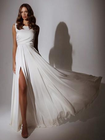 Split Front Wedding Dress