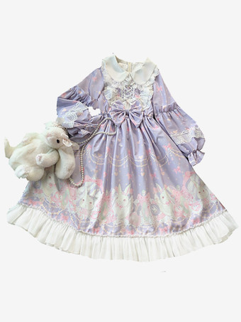 スイートロリータドレス ポリエステル長袖ドレス スイートロリータドレス