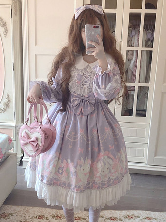 スイートロリータドレス ポリエステル長袖ドレス スイートロリータドレス