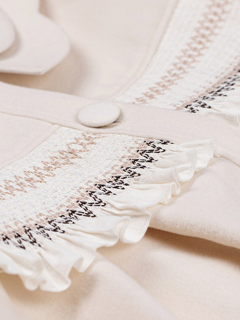 スイートロリータ コート エクリュ ホワイト コート フリル オーバーコート ポリエステル 秋 ロリータ アウター