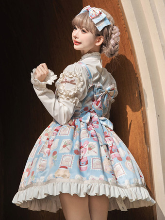 スイート ロリータ ドレス ポリエステル ノースリーブ ジャンパー スイート ロリータ ドレス