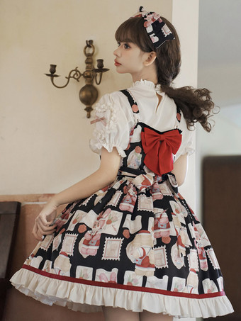 スイート ロリータ ドレス ポリエステル ノースリーブ ジャンパー スイート ロリータ ドレス