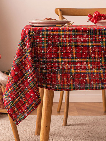 イエローダークグリーンクリスマスポリエステル繊維ポリエステルチェック柄クリスマスホリデーコスチューム