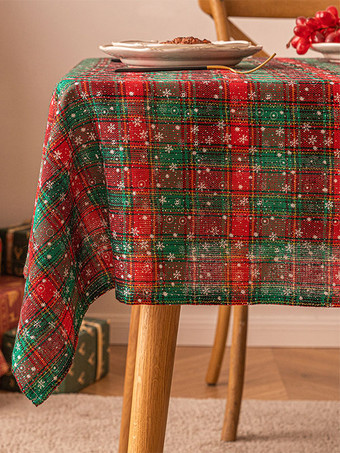 グリーン ダークグリーンクリスマスポリエステル繊維ポリエステルチェック柄クリスマスホリデーコスチューム