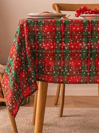 ダークグリーンダークグリーンクリスマスポリエステル繊維ポリエステルチェック柄クリスマスホリデーコスチューム