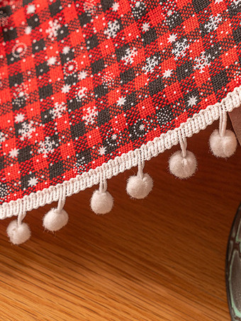 ホワイトクリスマスポリエステル繊維ポリエステルチェック柄クリスマスホリデーコスチューム