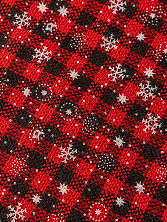 ホワイトクリスマスポリエステル繊維ポリエステルチェック柄クリスマスホリデーコスチューム