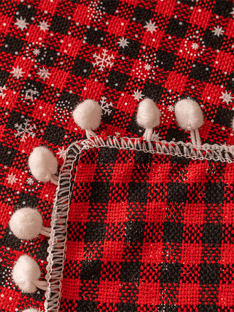 ホワイトクリスマスポリエステル繊維ポリエステルチェック柄クリスマスホリデーコスチューム